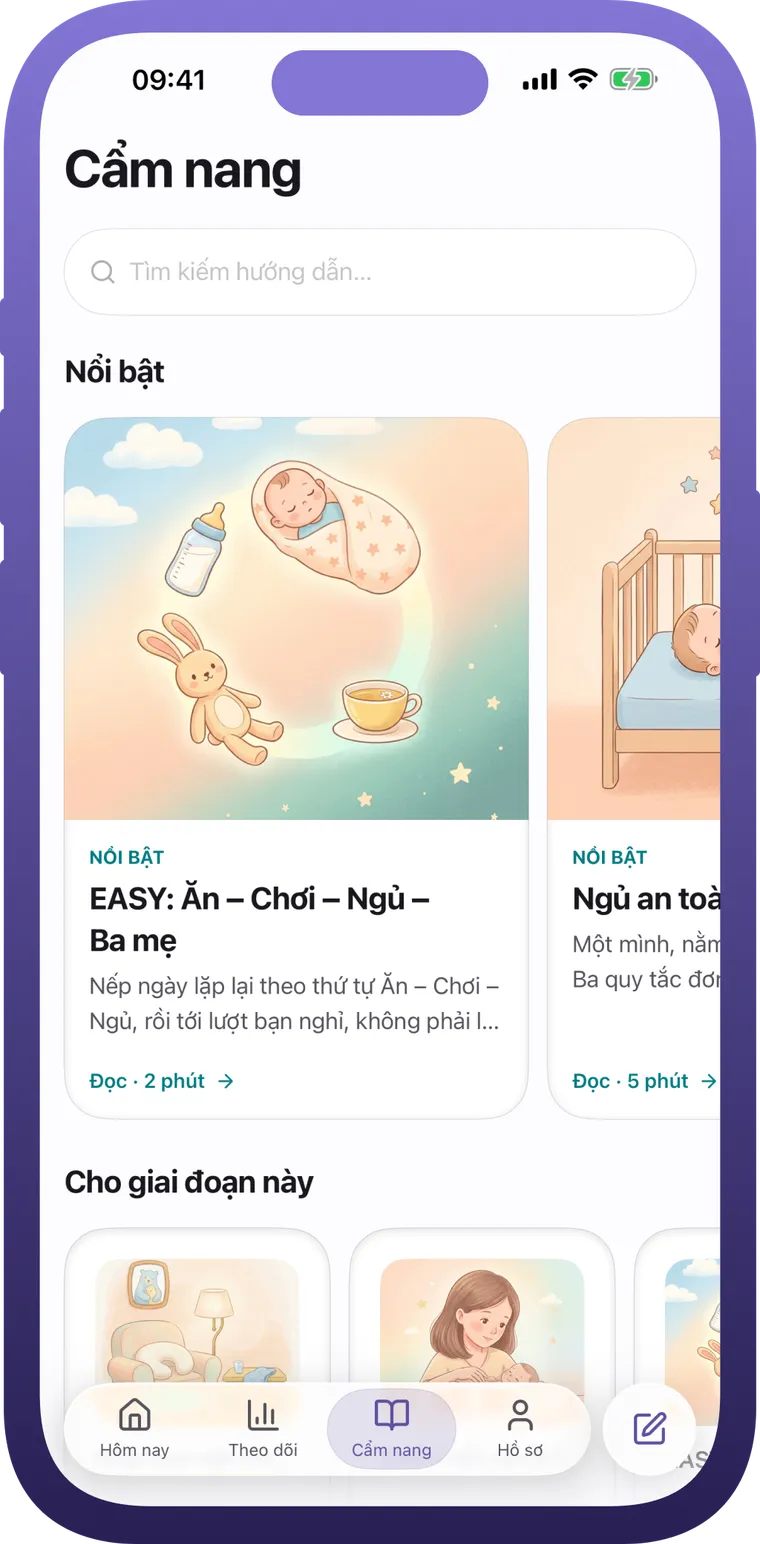 Màn hình cẩm nang trong Buno Baby